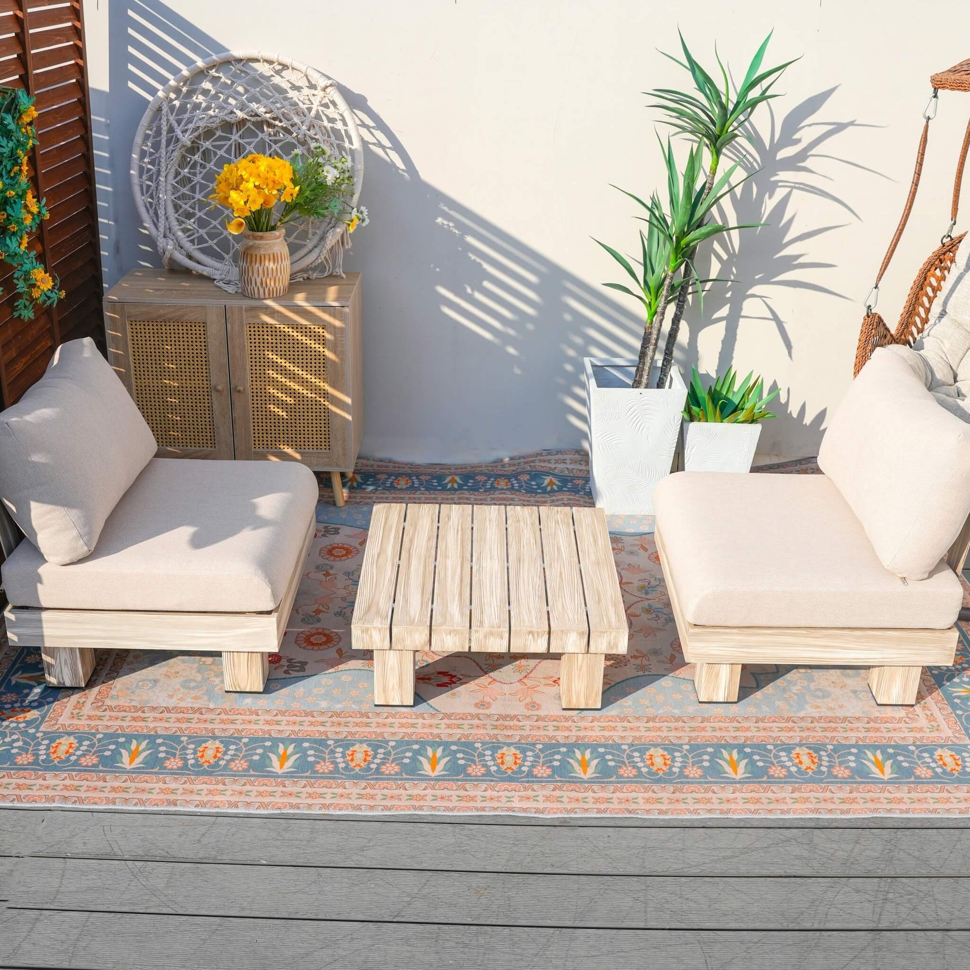 Monterey Armless Bistro Set (PAS - 2510 - Bis - Armless - SET) - Direct Wicker