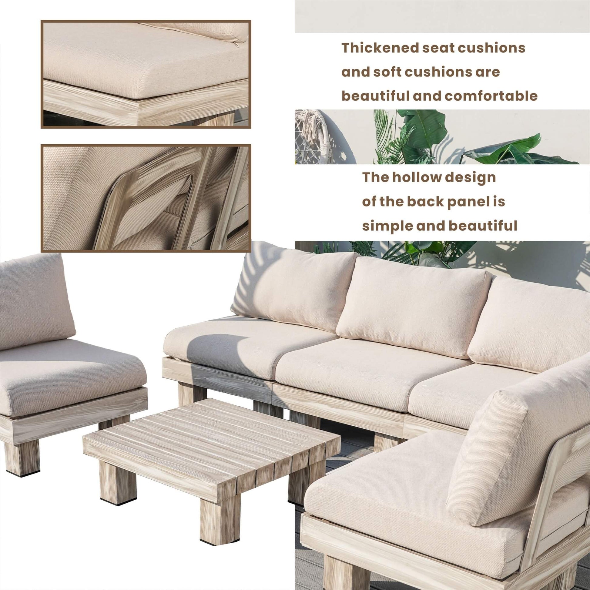 Monterey Modular 5 - Seater Sofa Set (PAS - 2510 - 5S - SET) - Direct Wicker
