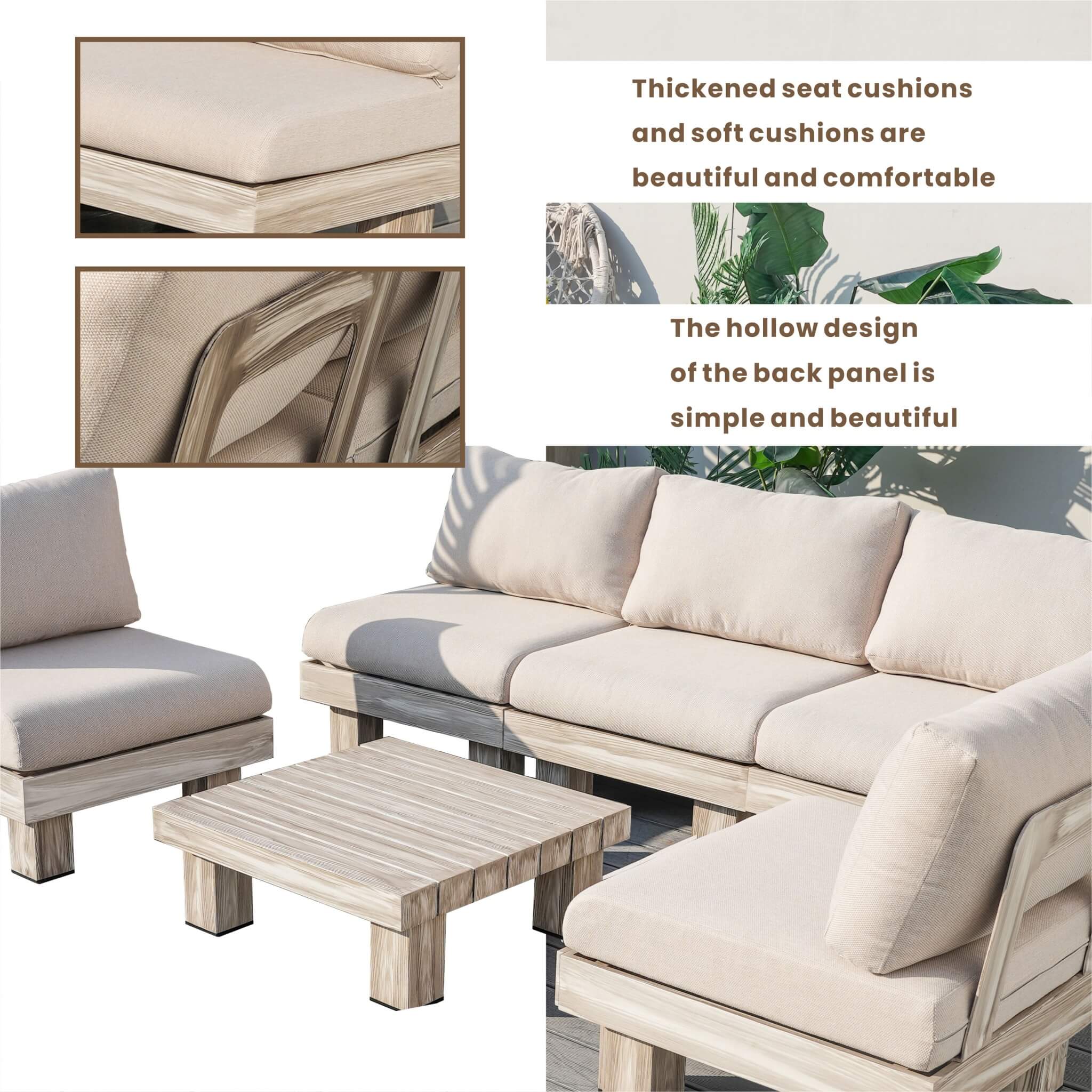 Monterey Modular 5 - Seater Sofa Set (PAS - 2510 - 5S - SET) - Direct Wicker