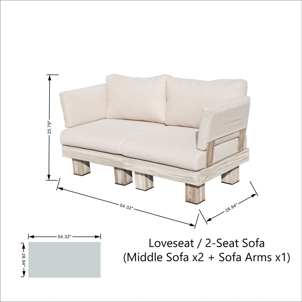 Monterey Modular 7 - Seater Sofa Set (PAS - 2510 - 7S - SET) - Direct Wicker