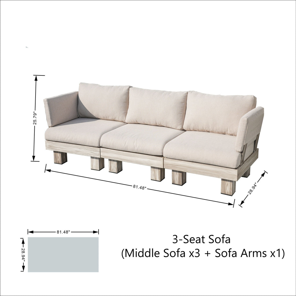 Monterey Modular 7 - Seater Sofa Set (PAS - 2510 - 7S - SET) - Direct Wicker