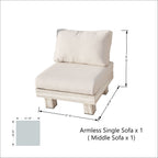 Monterey Modular Armless 4 - Seater Sofa Set (PAS - 2510 - 4S - Armless - SET) - Direct Wicker