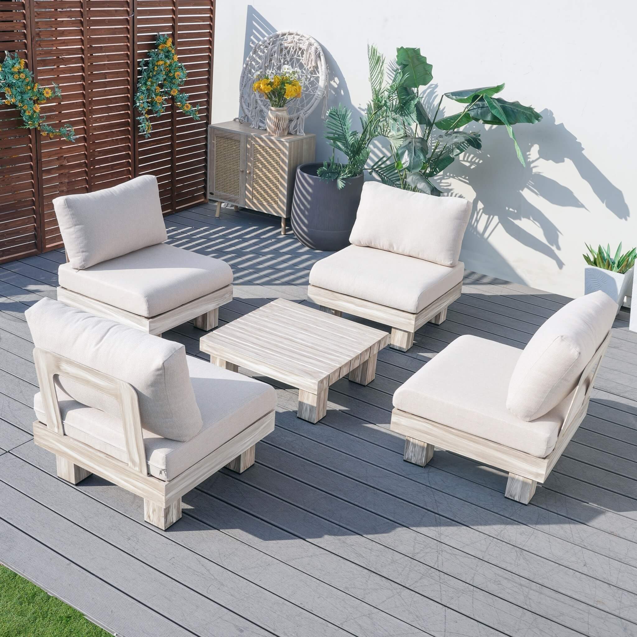Monterey Modular Armless 4 - Seater Sofa Set (PAS - 2510 - 4S - Armless - SET) - Direct Wicker