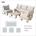 Monterey Modular Armless 5 - Seater Sofa Set (PAS - 2510 - 5S - Armless - SET) - Direct Wicker