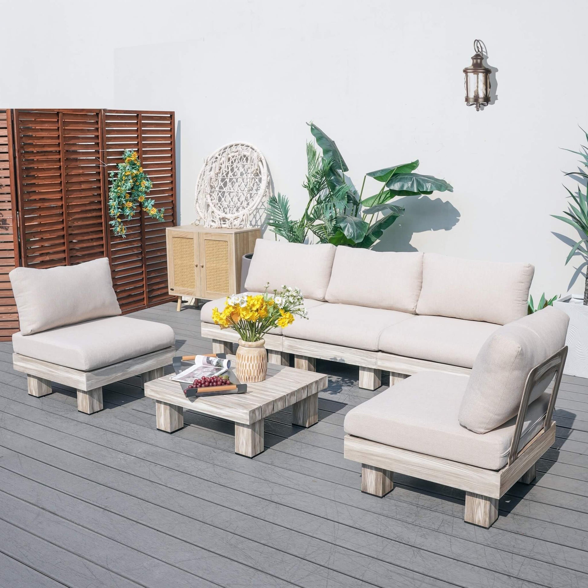 Monterey Modular Armless 5 - Seater Sofa Set (PAS - 2510 - 5S - Armless - SET) - Direct Wicker