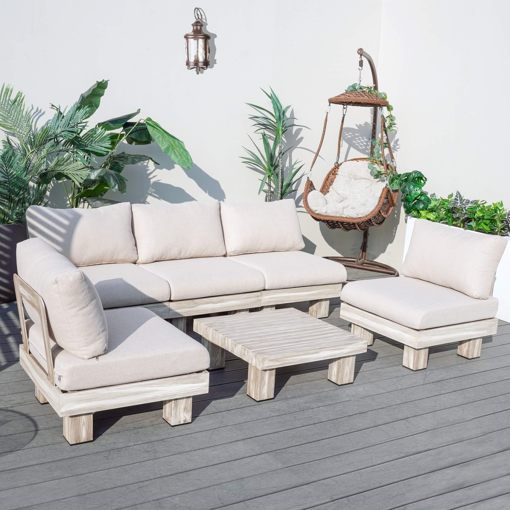 Monterey Modular Armless 5 - Seater Sofa Set (PAS - 2510 - 5S - Armless - SET) - Direct Wicker