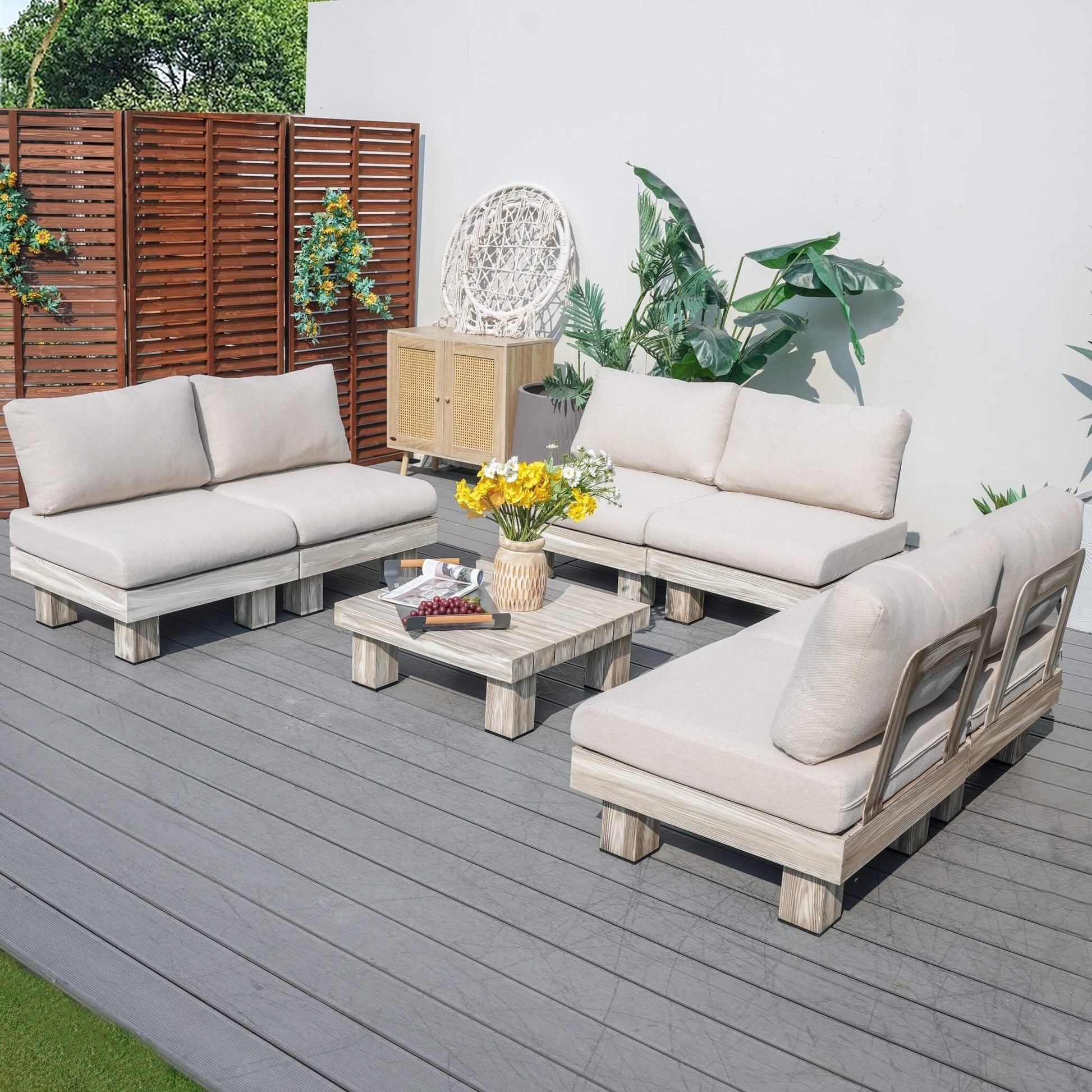 Monterey Modular Armless 6 - Seater Sofa Set (PAS - 2510 - 6S - Armless - SET) - Direct Wicker