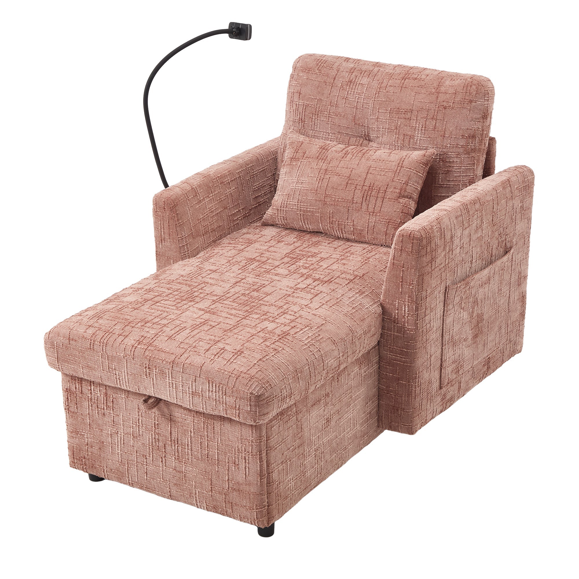 Multifunctional Lazy Person Sofa Recliner with Storage Backrest (W395P318695) - Direct Wicker