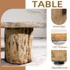 Natural Wood Coffee Table – Terrafab Composite Material with Iron Frame（PAD - 24927TA） - Direct Wicker