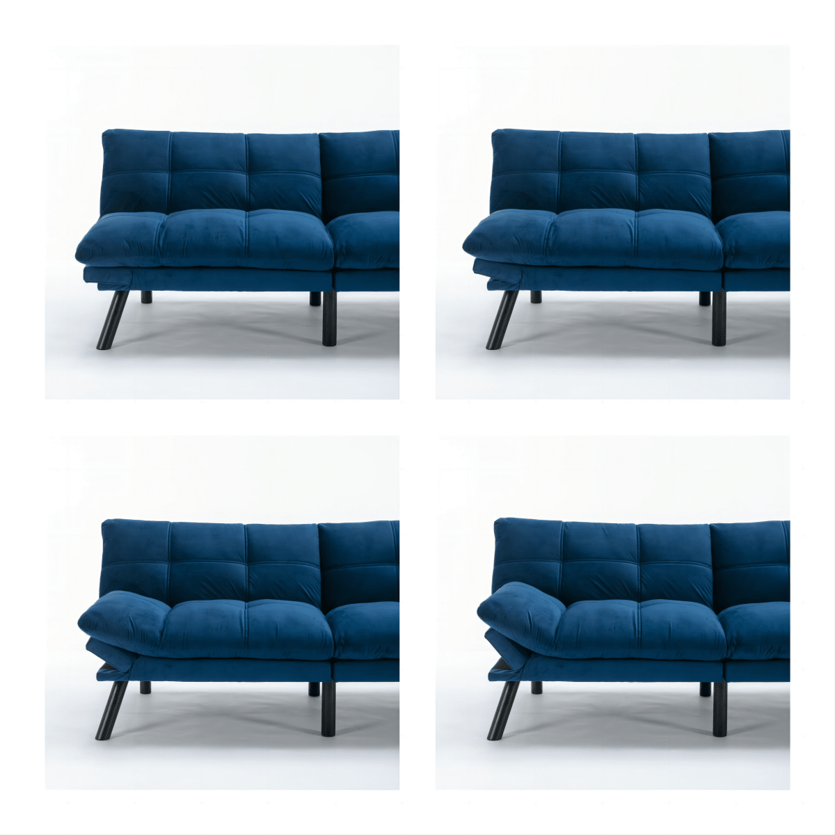 Navy Blue Convertible Folding Modern sofa Bed (W570124913) - Direct Wicker