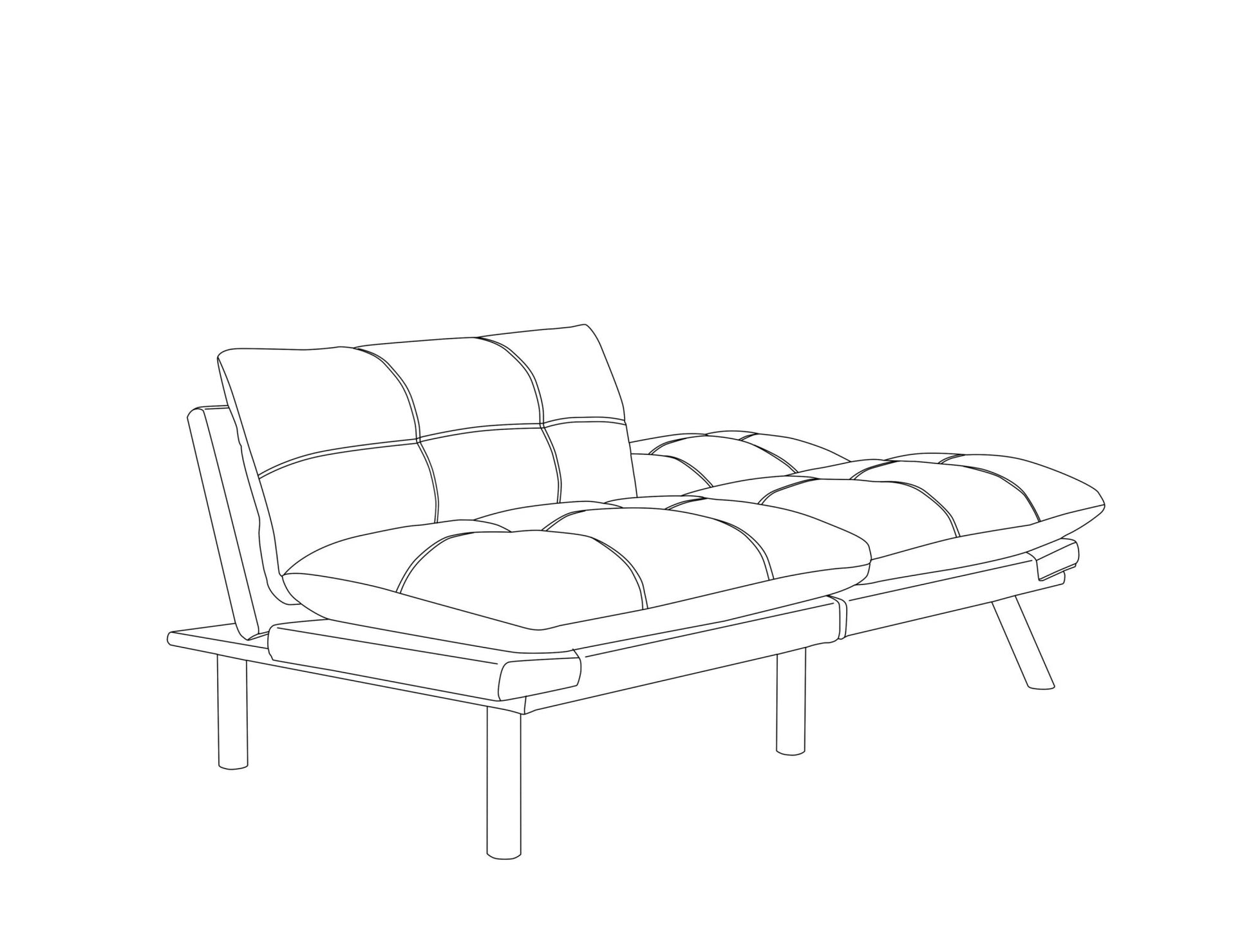 Navy Blue Convertible Folding Modern sofa Bed (W570124913) - Direct Wicker