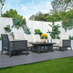 New Aluminum Exposed Tube High-End 5-Seat Sofa Set (PAS-2350TS） - Direct Wicker