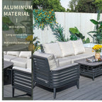 New Aluminum Exposed Tube High-End 5-Seat Sofa Set (PAS-2350TS） - Direct Wicker