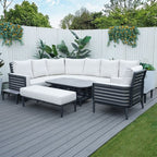 New Aluminum Exposed Tube High - End 8 - Seat Sofa Set (PAS - 2351+2352) - Direct Wicker