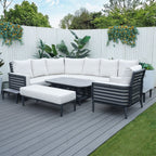 New Aluminum Exposed Tube High - End 8 - Seat Sofa Set (PAS - 2351+2352) - Direct Wicker