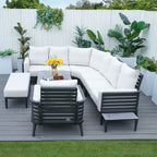 New Aluminum Exposed Tube High - End 8 - Seat Sofa Set (PAS - 2351+2352) - Direct Wicker