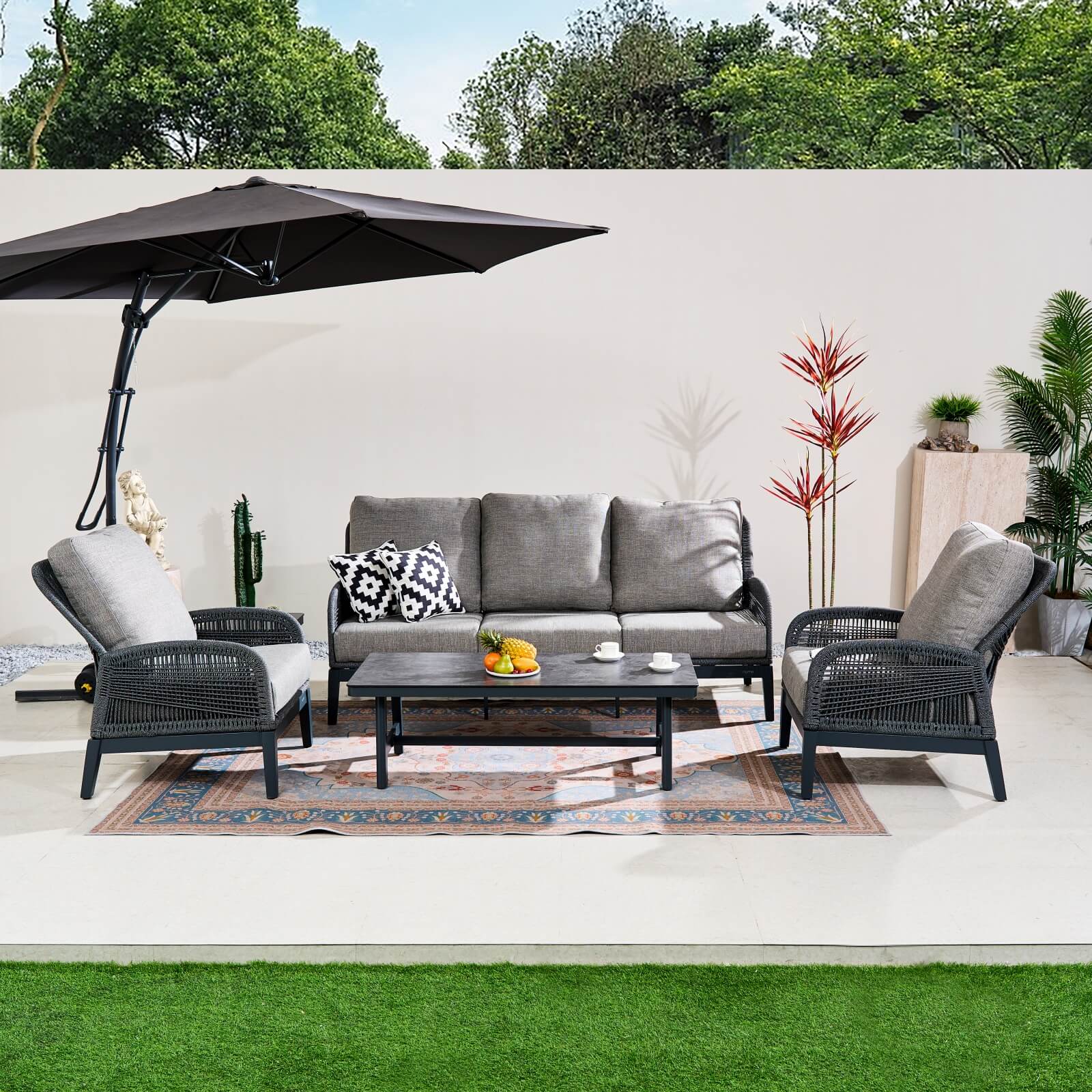 Numa - Style Bellaire 5 - Seater Sofa Set with Coffee Table - Direct Wicker