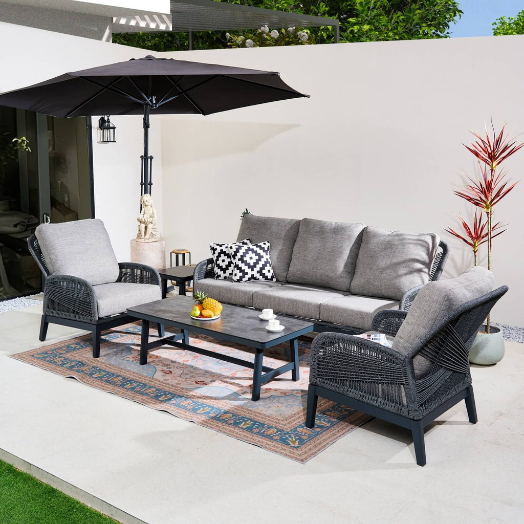 Numa - Style Bellaire 5 - Seater Sofa Set with Coffee Table - Direct Wicker