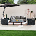 Numa - Style Calma 5 - Seater Sofa Set with Coffee Table (PJS - Calma - 5S - SofaSet+CT - GR - YT) - Direct Wicker