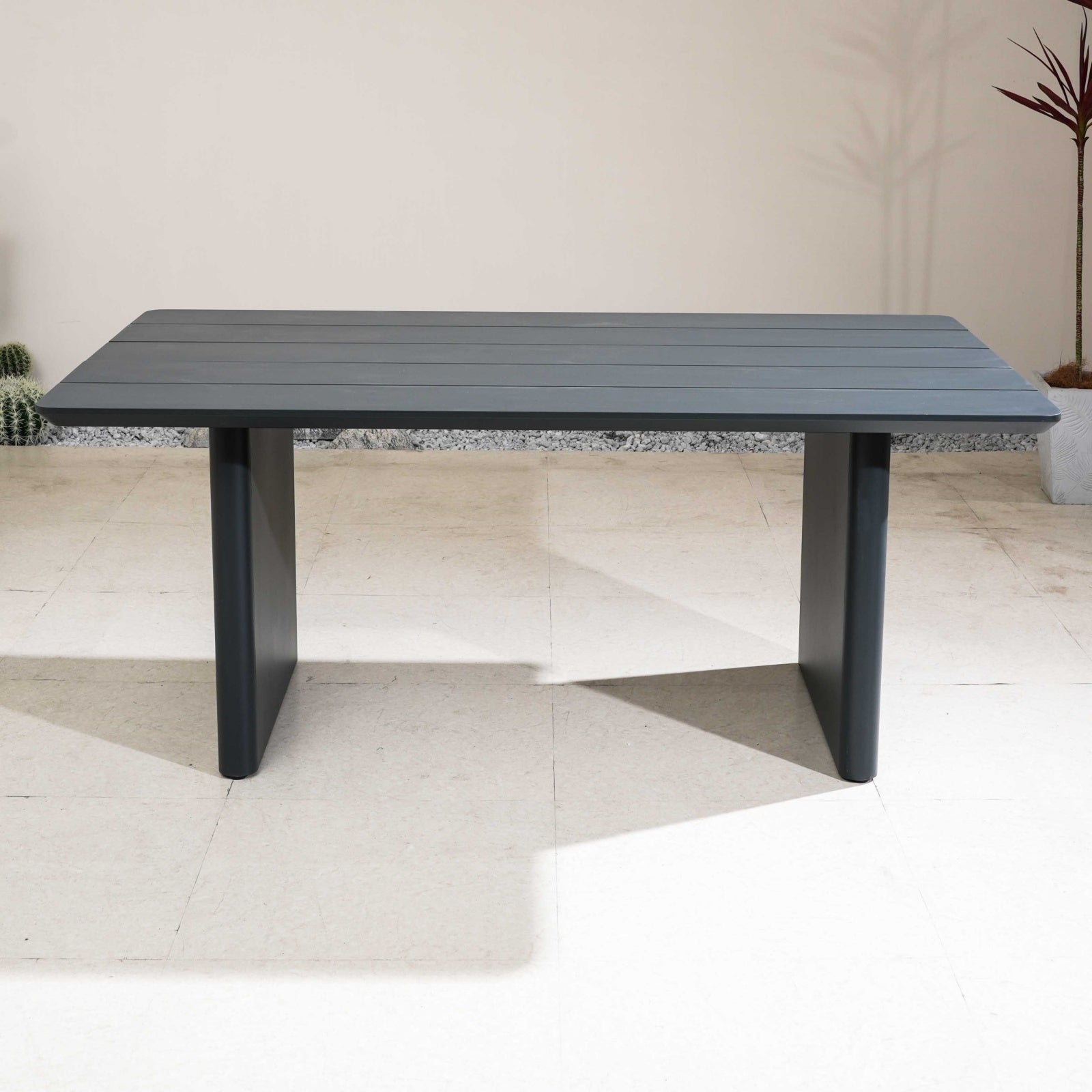 Numa - Style Calma Aluminium 6 - Seat Dining Table (PJD - Calma - A2 - DT2 - GR - YT) - Direct Wicker