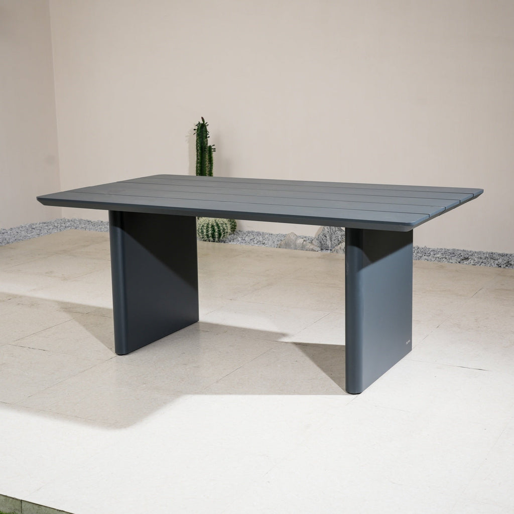 Numa - Style Calma Aluminium 6 - Seat Dining Table (PJD - Calma - A2 - DT2 - GR - YT) - Direct Wicker