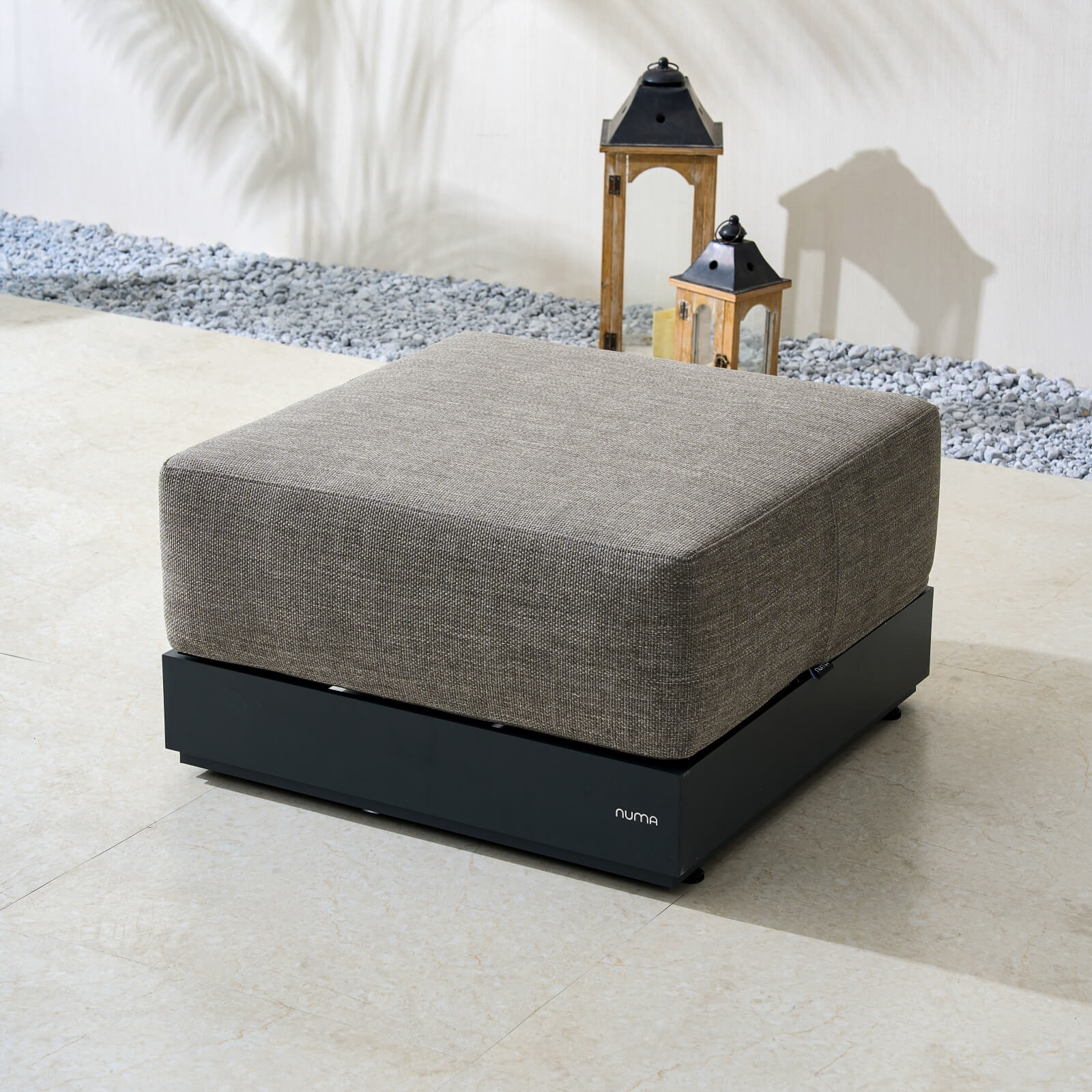 Numa - Style Calma Footstool (PJS - Calma - A4 - FS - GR1 - YT) - Direct Wicker