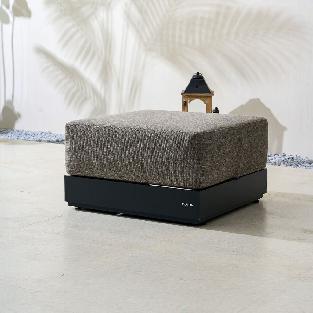 Numa - Style Calma Footstool (PJS - Calma - A4 - FS - GR1 - YT) - Direct Wicker