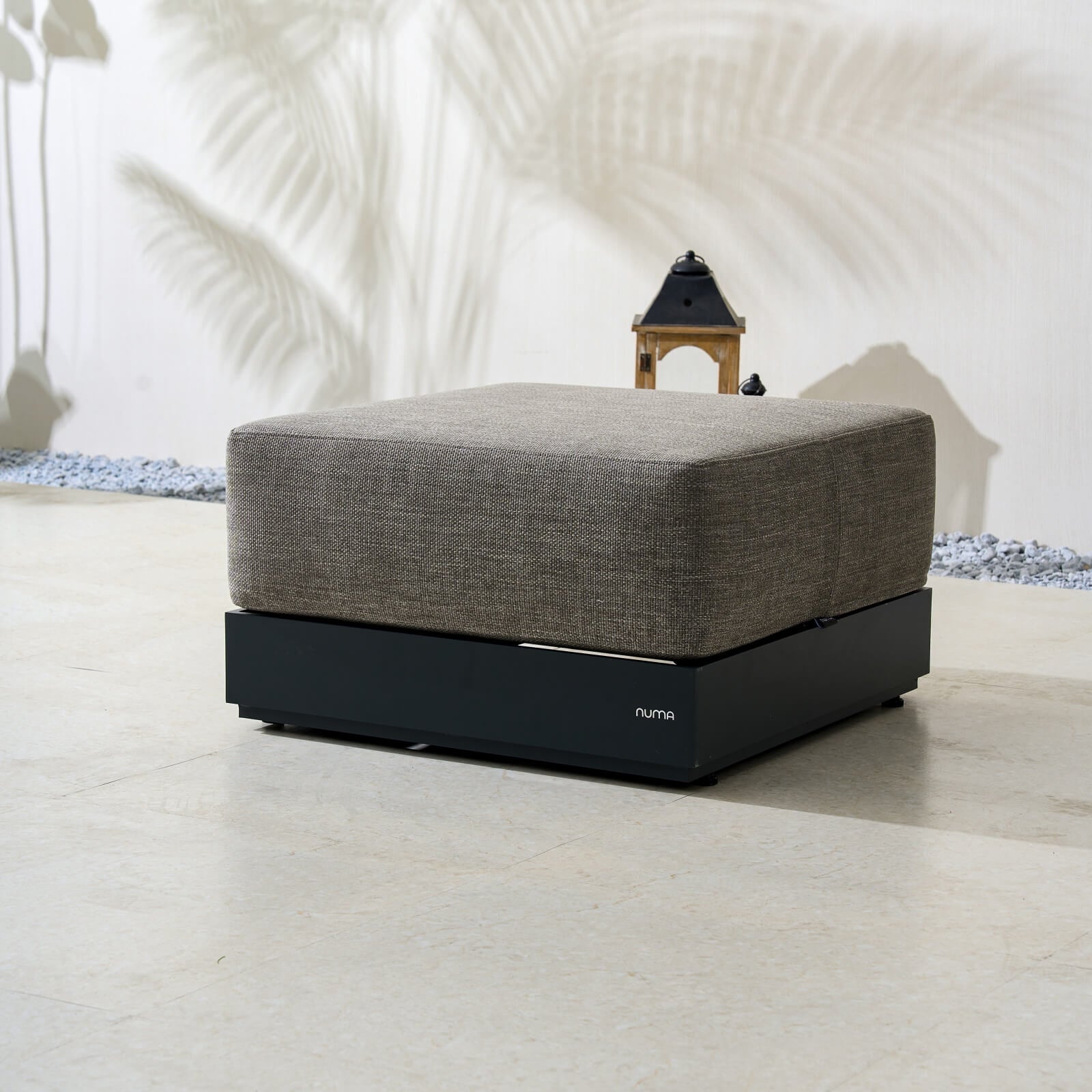 Numa - Style Calma Footstool (PJS - Calma - A4 - FS - GR1 - YT) - Direct Wicker
