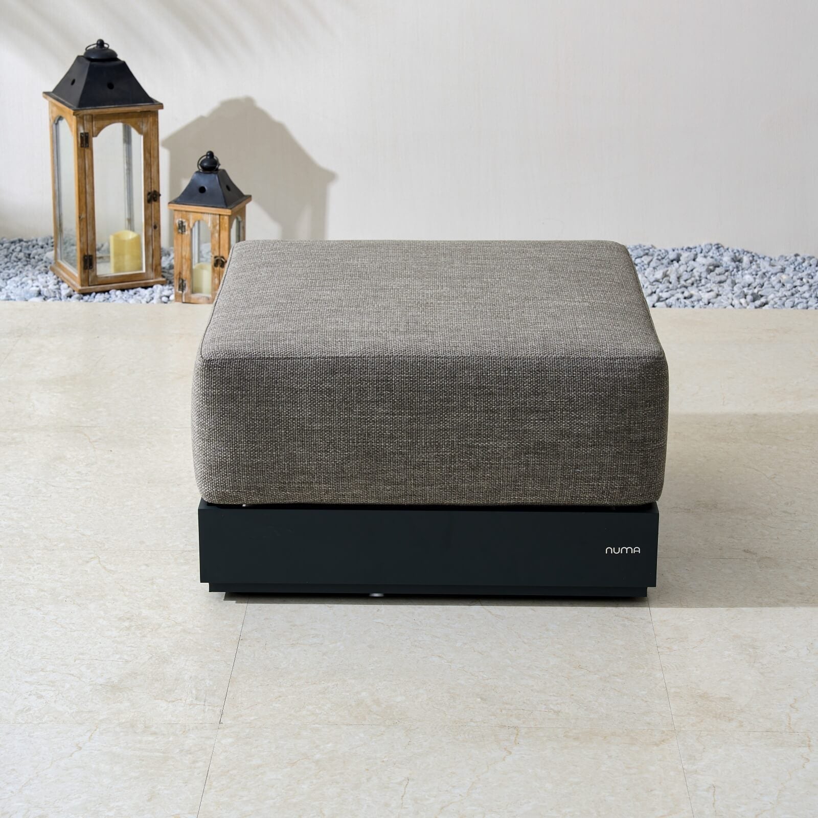 Numa - Style Calma Footstool (PJS - Calma - A4 - FS - GR1 - YT) - Direct Wicker