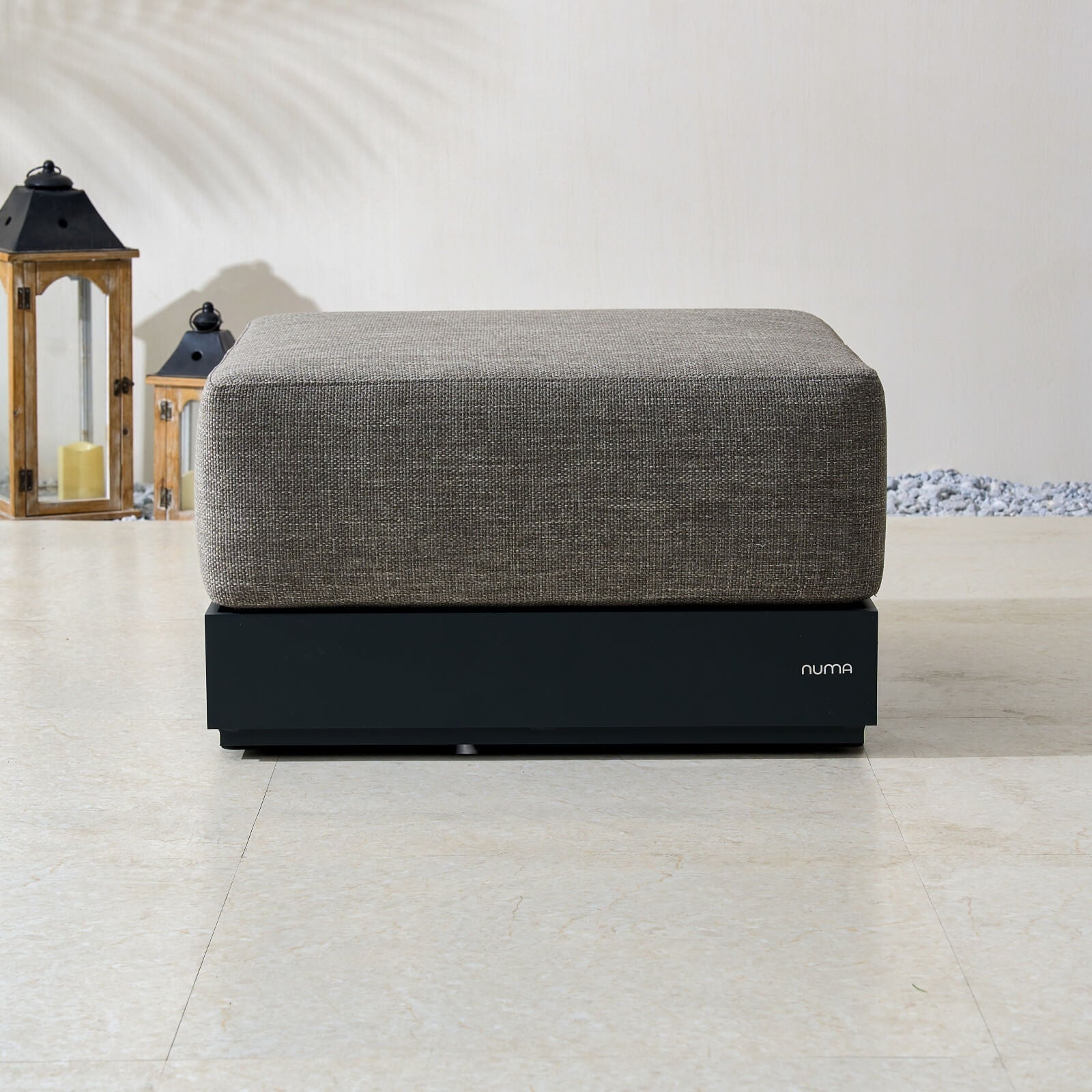 Numa - Style Calma Footstool (PJS - Calma - A4 - FS - GR1 - YT) - Direct Wicker