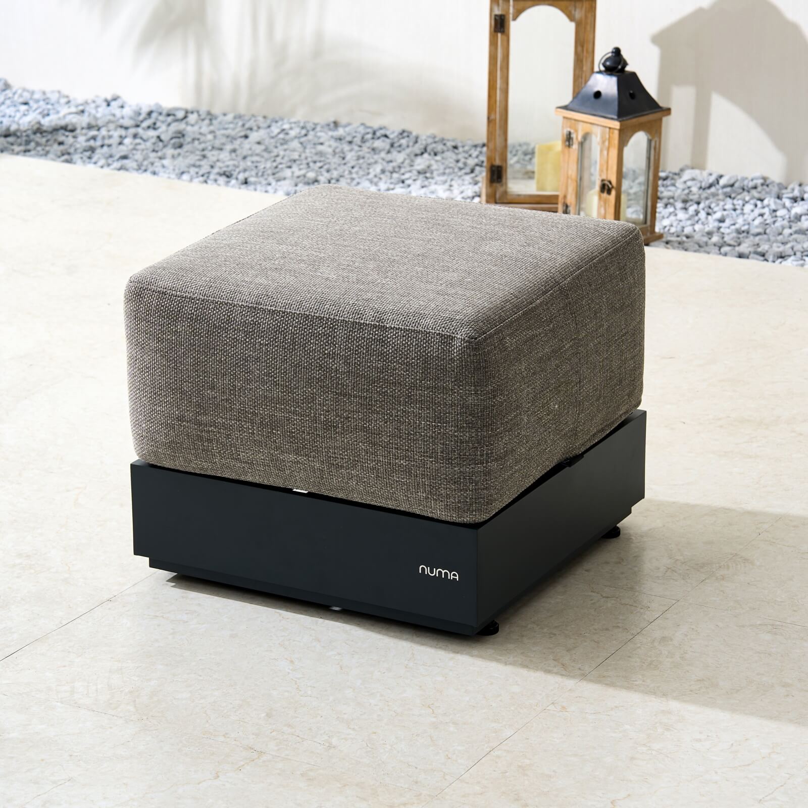 Numa - Style Calma Small Footstool (PJS - Calma - A2 - SFS - GR1 - YT) - Direct Wicker