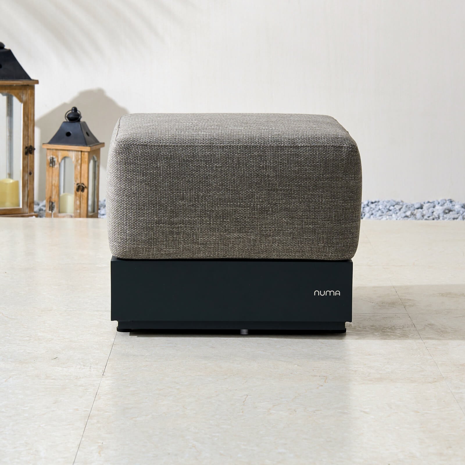 Numa - Style Calma Small Footstool (PJS - Calma - A2 - SFS - GR1 - YT) - Direct Wicker
