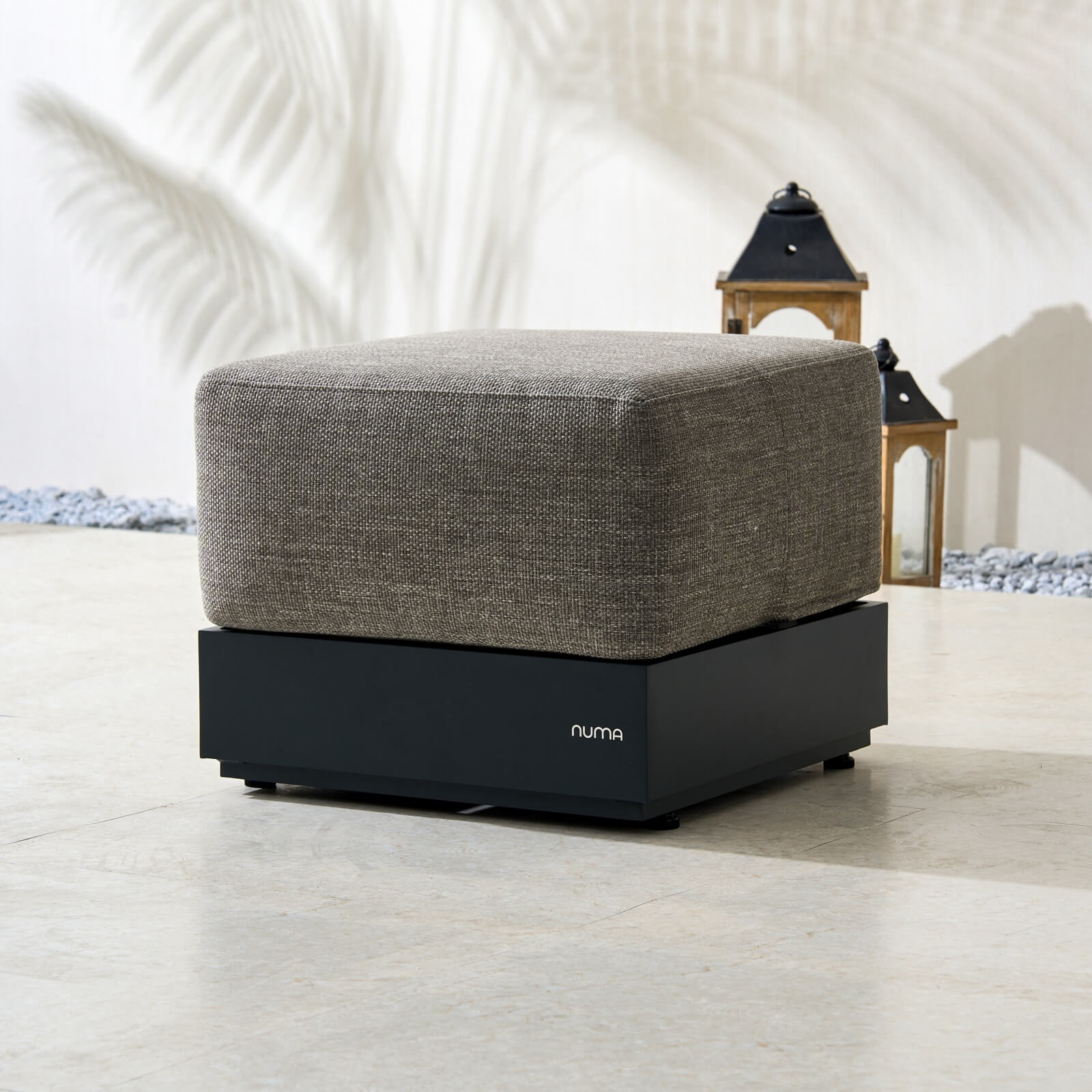 Numa - Style Calma Small Footstool (PJS - Calma - A2 - SFS - GR1 - YT) - Direct Wicker