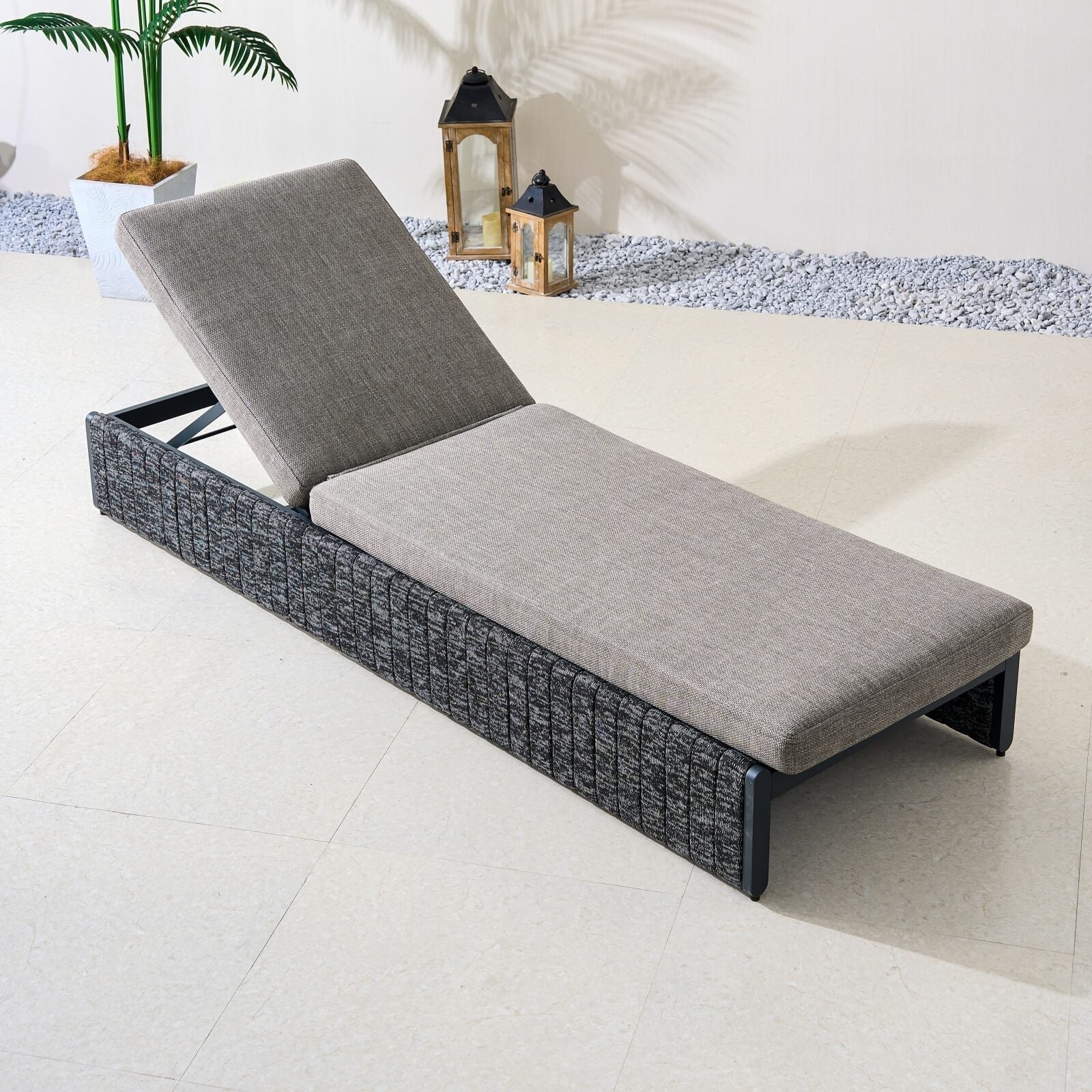 Numa - Style Calma Sun Lounger (PJL - Calma - A2 - SL - GR1 - YT) - Direct Wicker