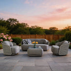 Numa-Style Kepler 4-Seat Sofa Set with Multifunctional Footstool (PJS-Kepler-4S-SofaSet+FS-GR-YT) - Direct Wicker