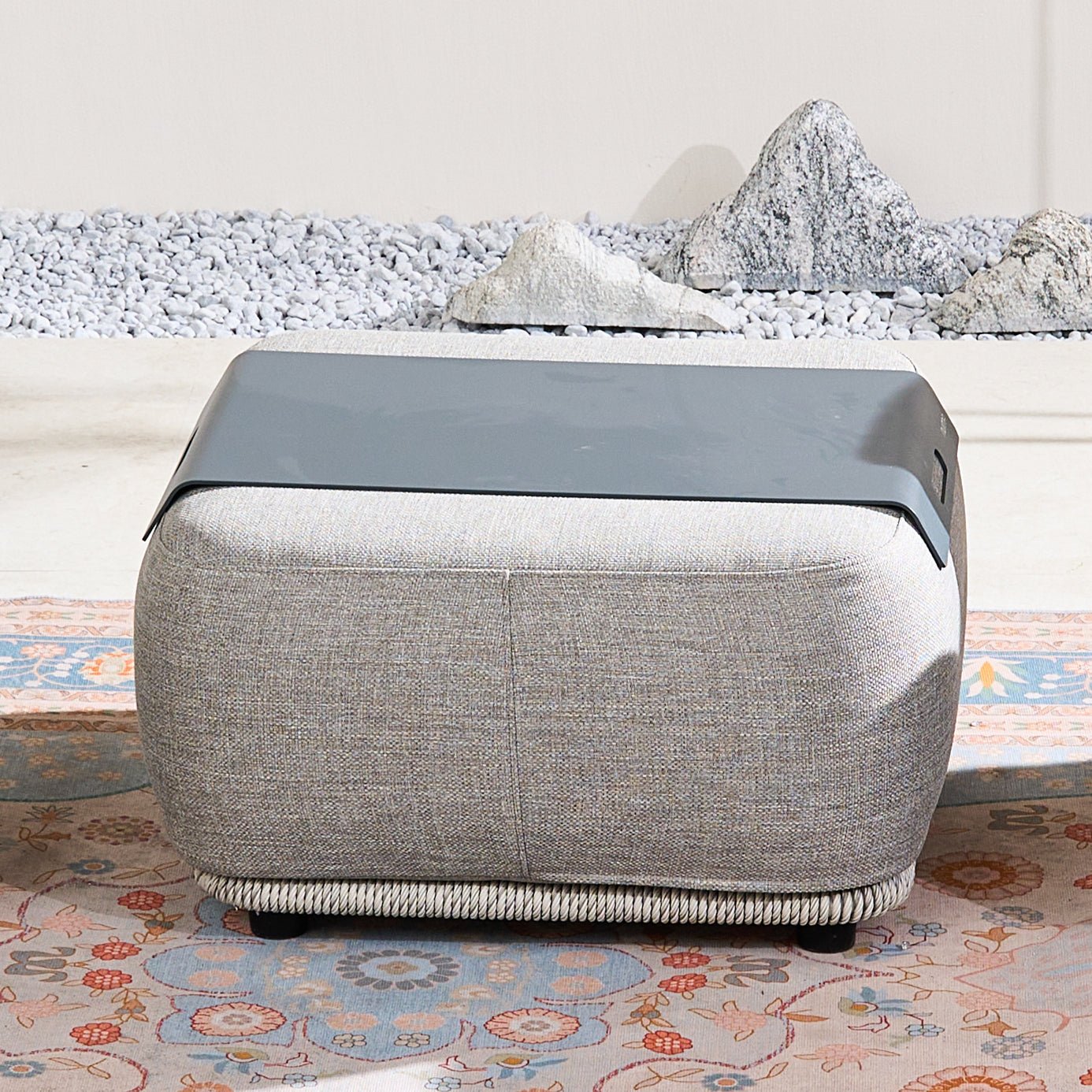Numa - Style Kepler Footstool (PJS - Kepler - RA1 - FS - GR1 - YT) - Direct Wicker