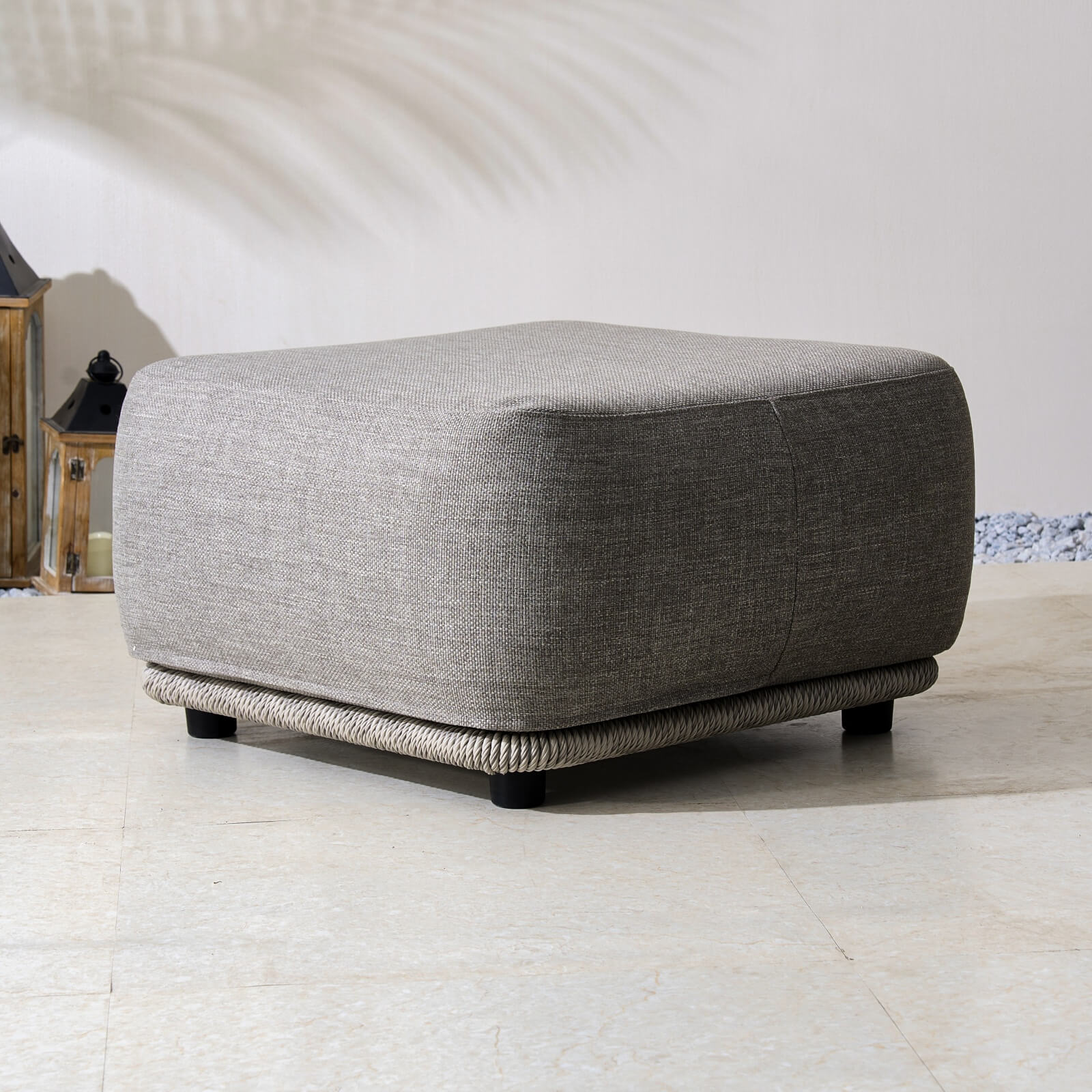 Numa - Style Kepler Footstool (PJS - Kepler - RA1 - FS - GR1 - YT) - Direct Wicker