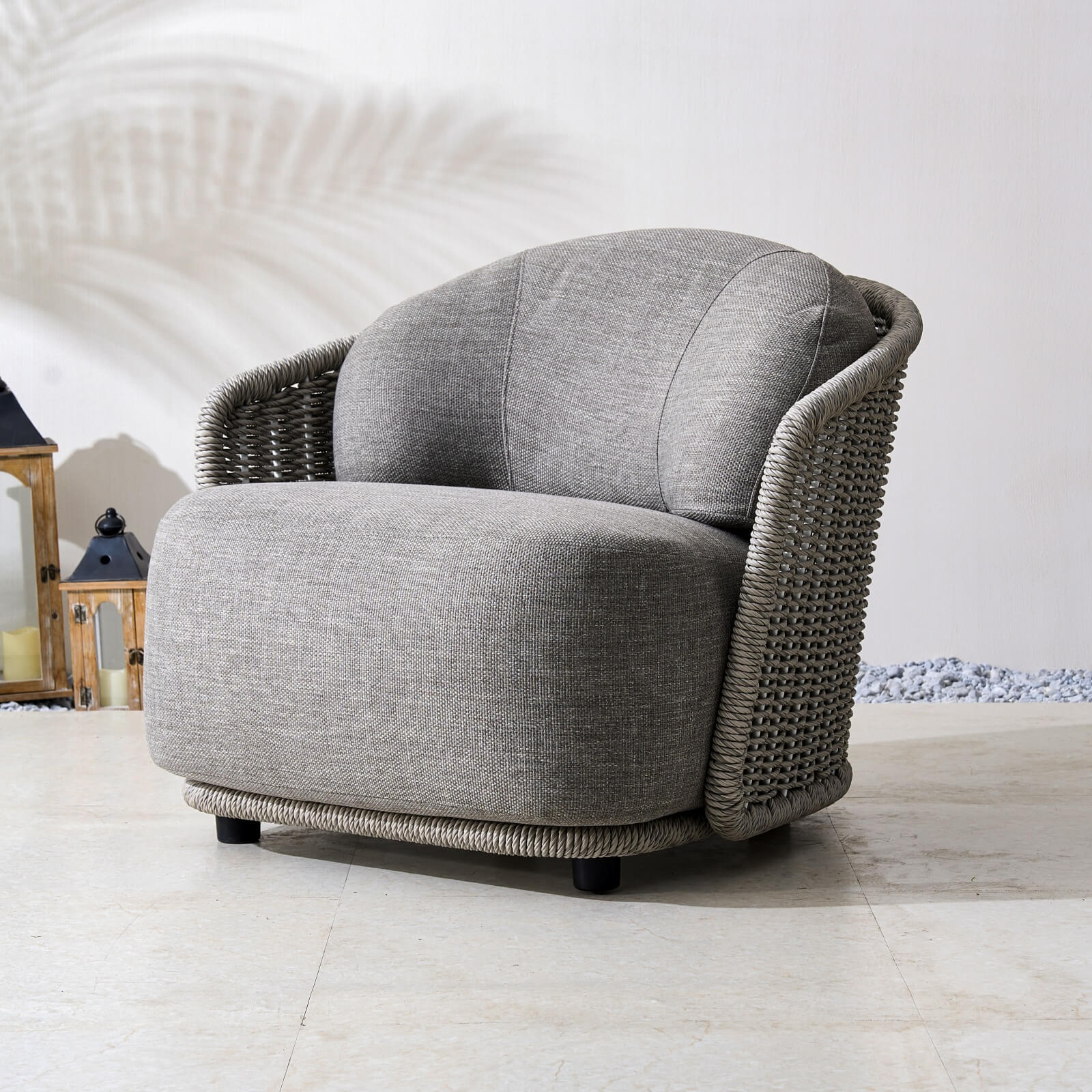 Numa - Style Kepler Single Sofa (PJS - Kepler - RA1 - SS - GR1 - YT) - Direct Wicker