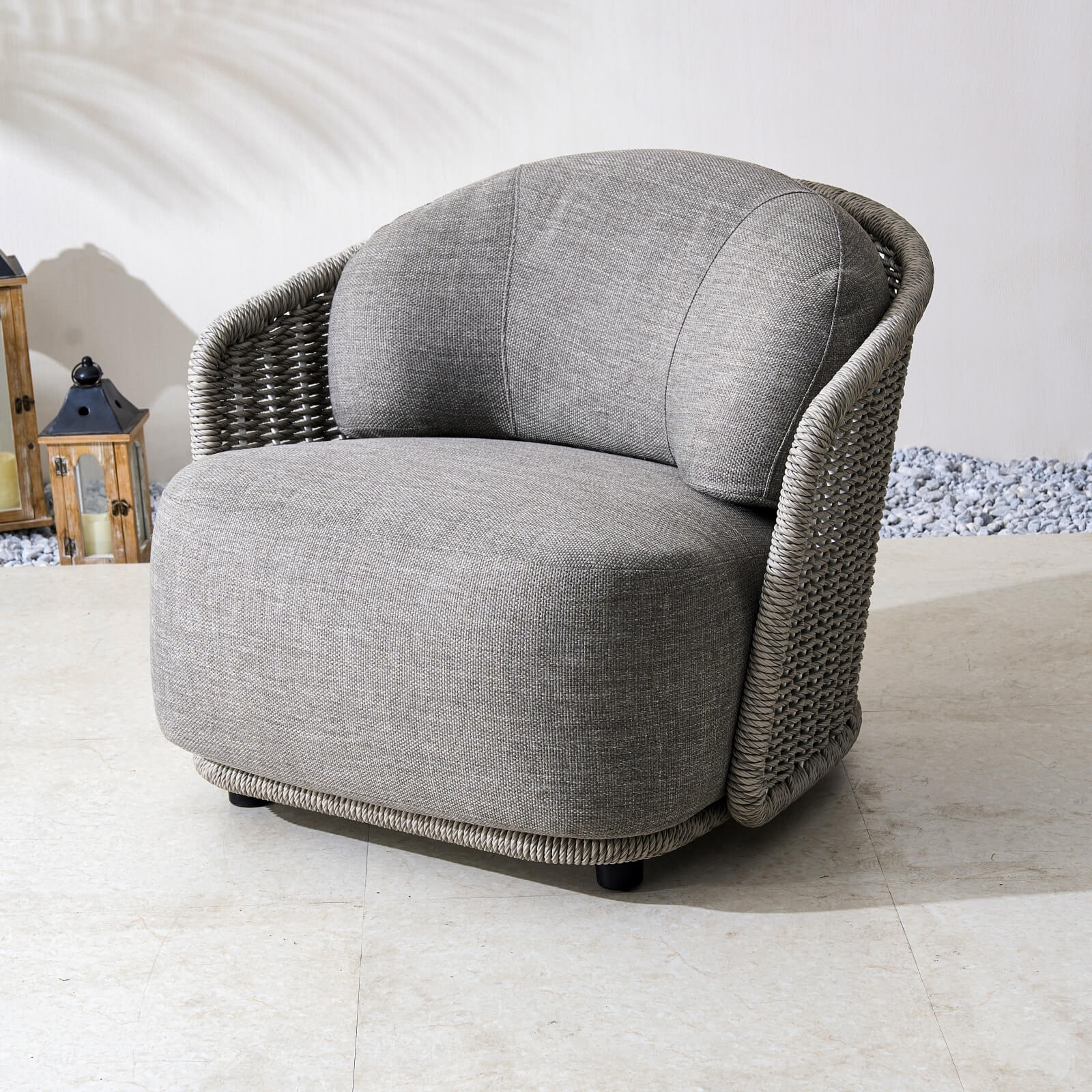 Numa - Style Kepler Single Sofa (PJS - Kepler - RA1 - SS - GR1 - YT) - Direct Wicker