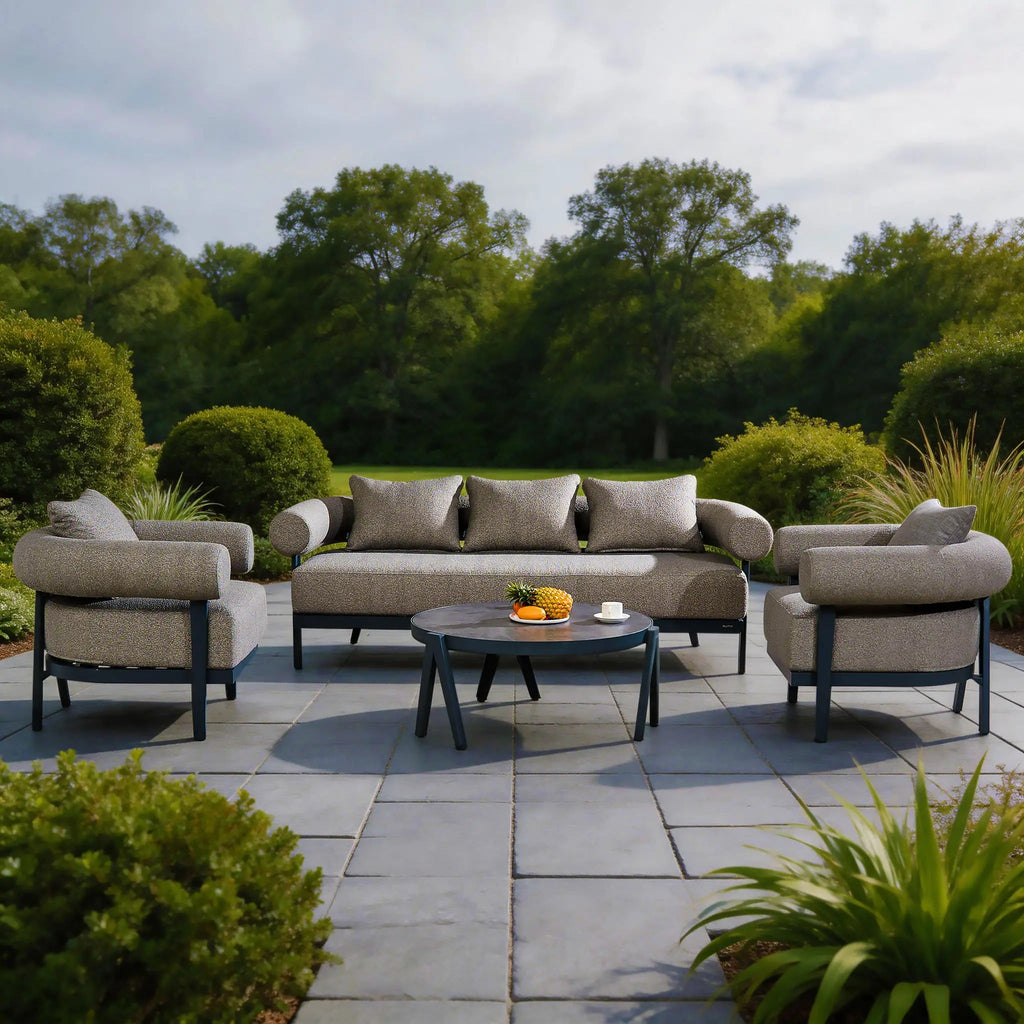 Numa - Style Malba 5 - Seat Sofa Set with Coffee Table (PJC - Malba - 5S - SofaSet+CT - GR - YT) - Direct Wicker