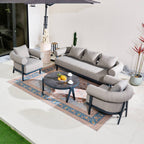 Numa - Style Malba 5 - Seater Sofa Set with Coffee Table (PJC - Malba - 5S - SofaSet+CT - GR - YT) - Direct Wicker
