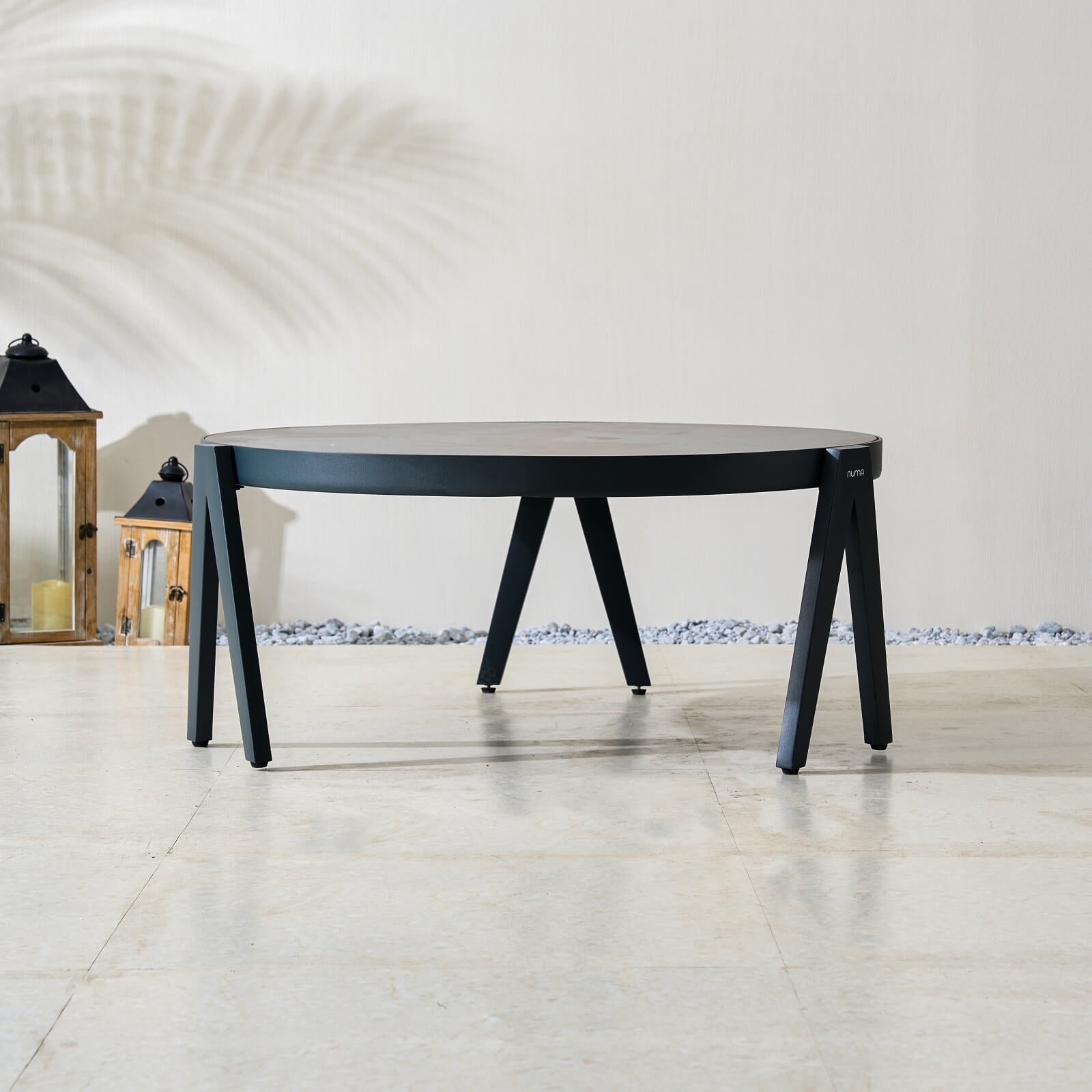 Numa - Style Malba Round Coffee Table (PJS - Malba - A3 - CT - GR - YT) - Direct Wicker