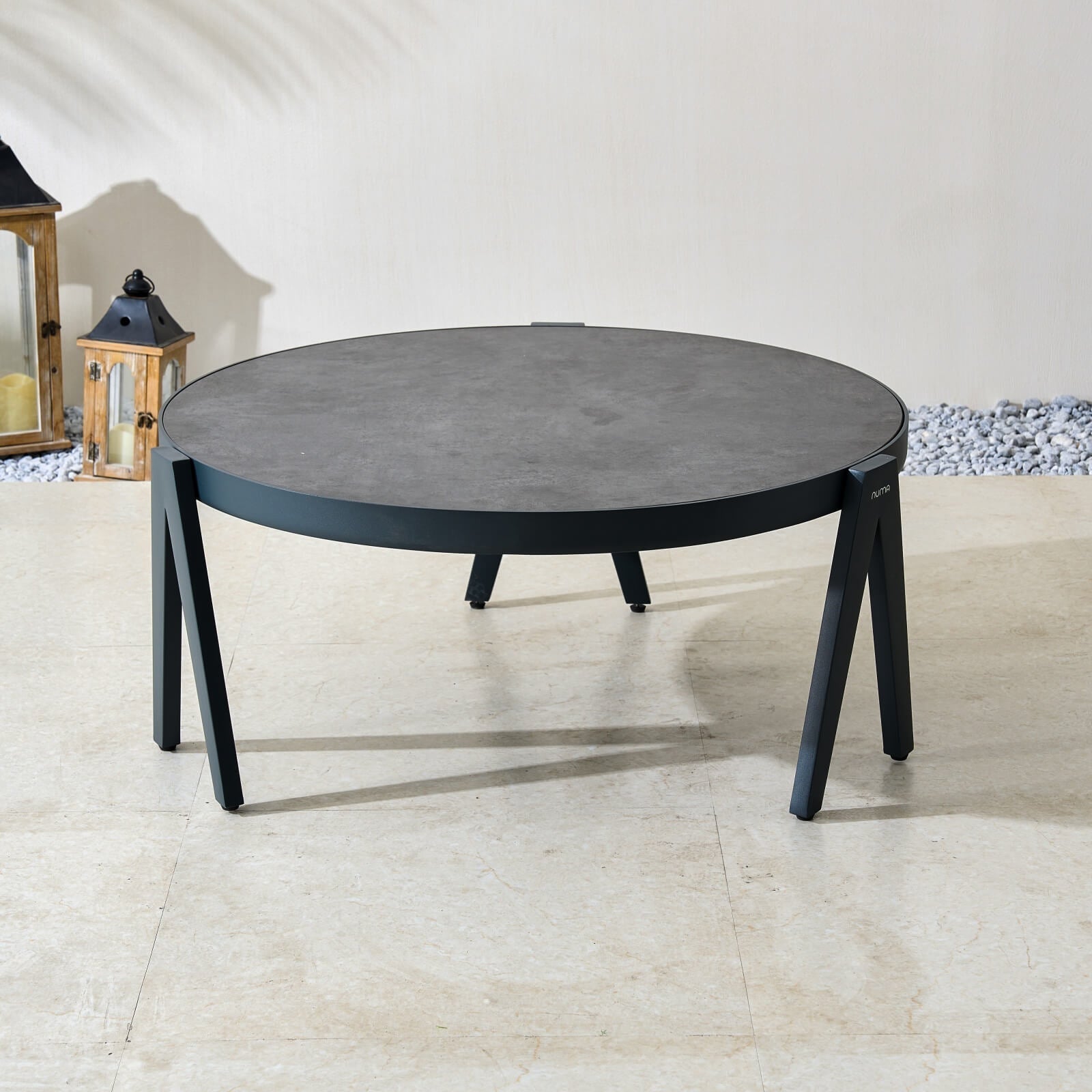 Numa - Style Malba Round Coffee Table (PJS - Malba - A3 - CT - GR - YT) - Direct Wicker