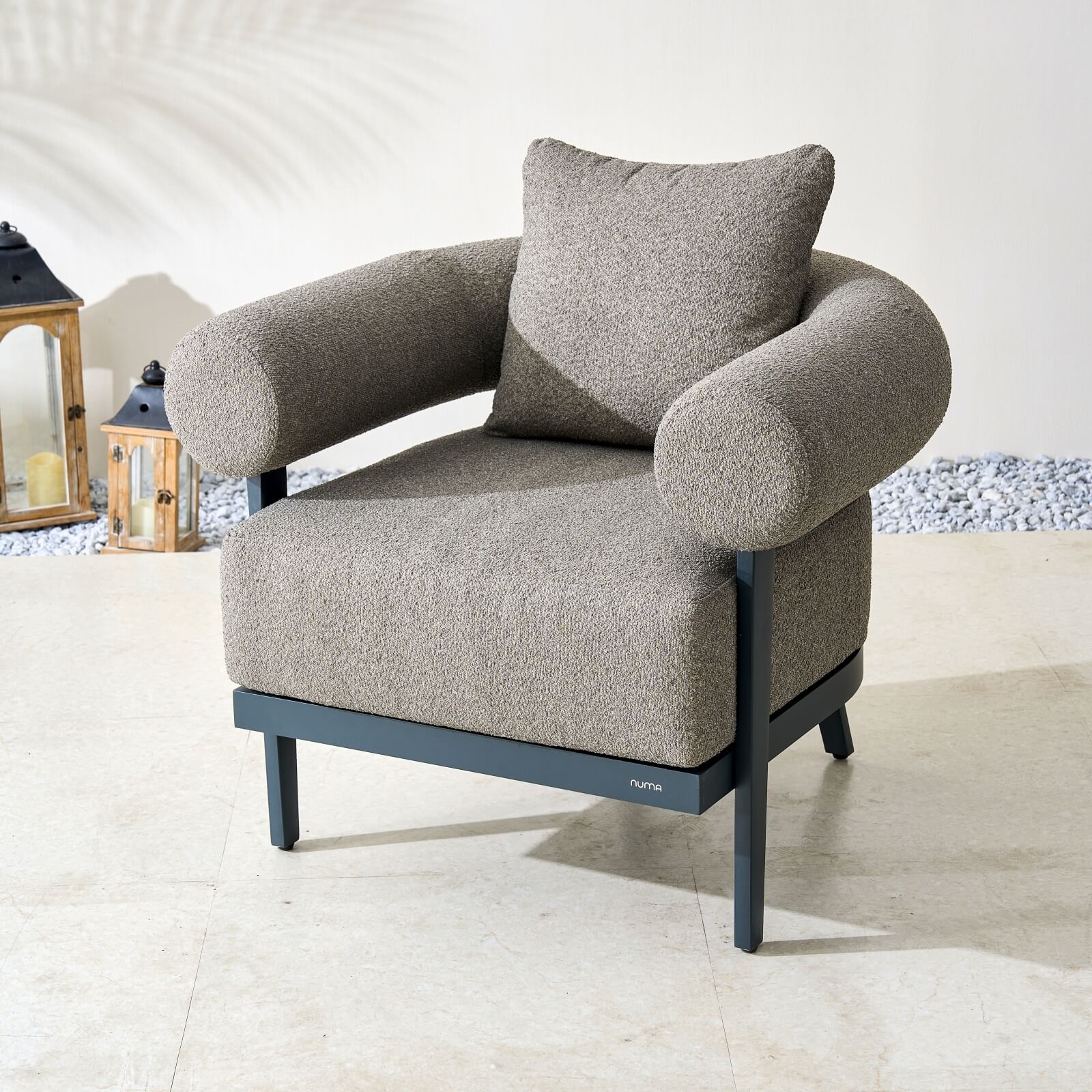 Numa - Style Malba Single Sofa (PJS - Malba - A3 - SS - GR1 - YT) - Direct Wicker