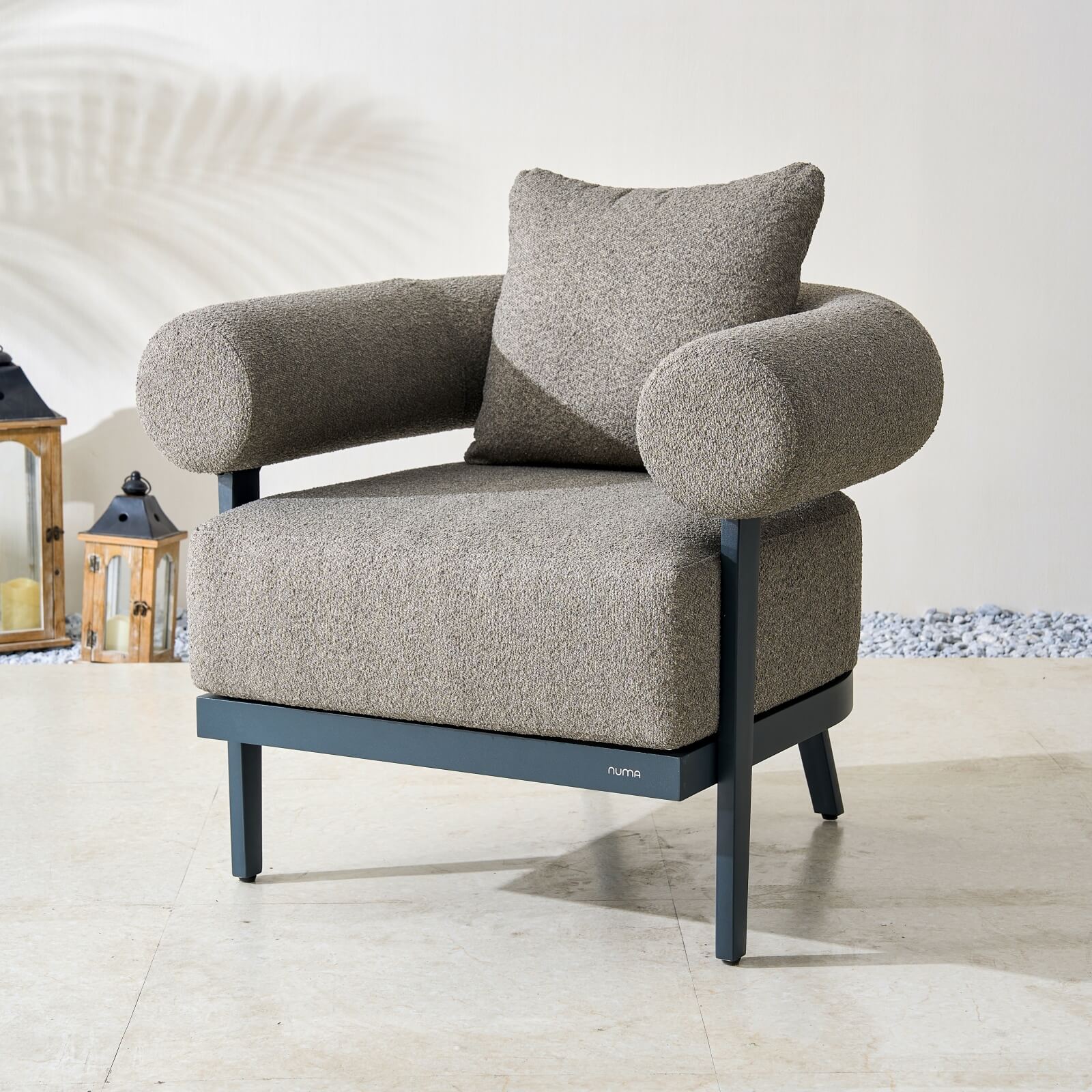 Numa - Style Malba Single Sofa (PJS - Malba - A3 - SS - GR1 - YT) - Direct Wicker