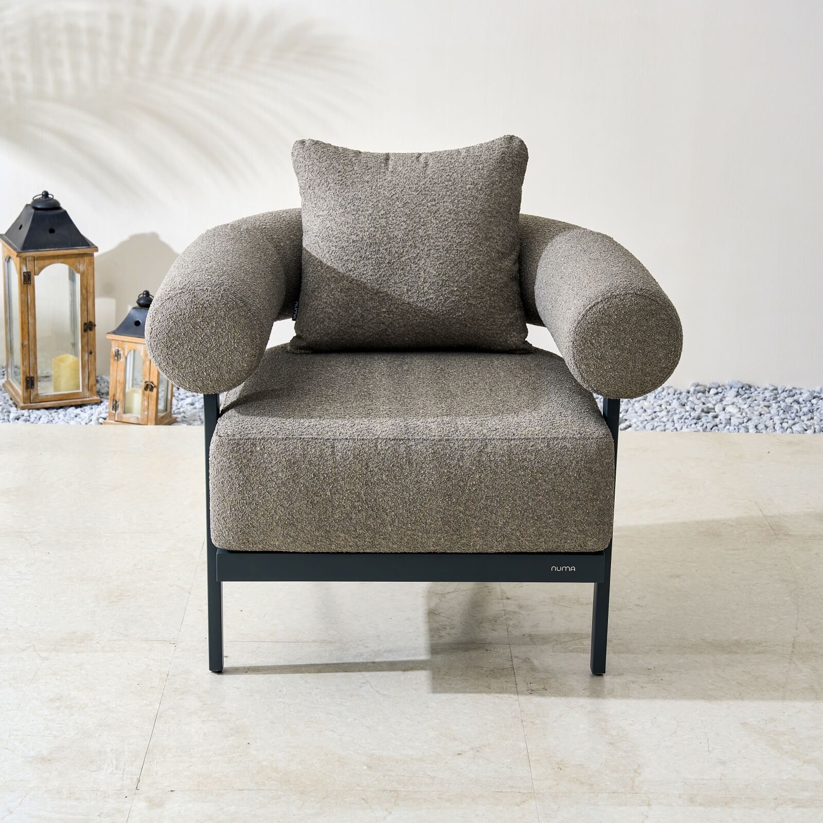 Numa - Style Malba Single Sofa (PJS - Malba - A3 - SS - GR1 - YT) - Direct Wicker