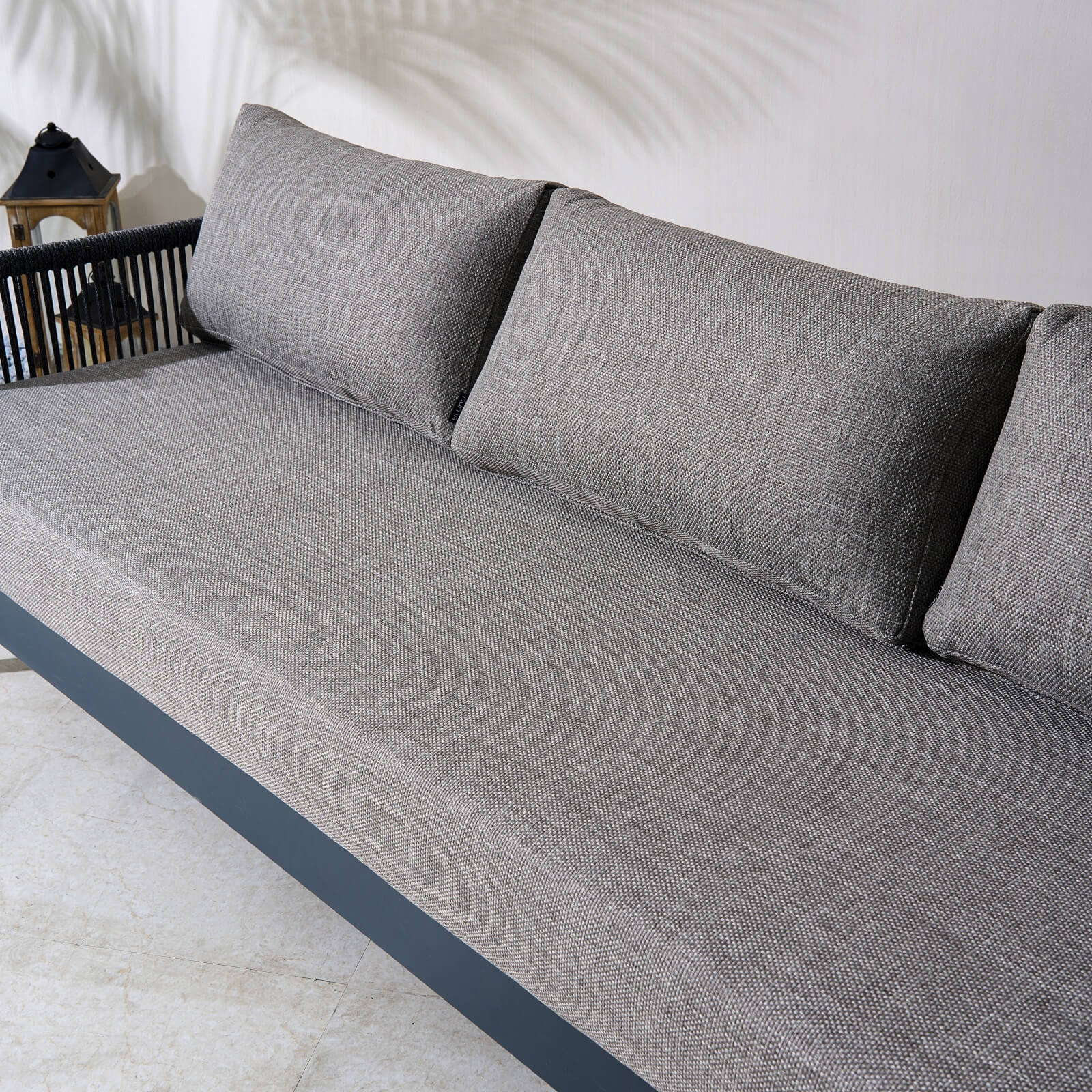 Numa-Style Nord 7-Seat Sofa Set with Rising Dining & Coffee Table (PJD-Nord-7S-SofaSet+RT-GR-YT) - Direct Wicker