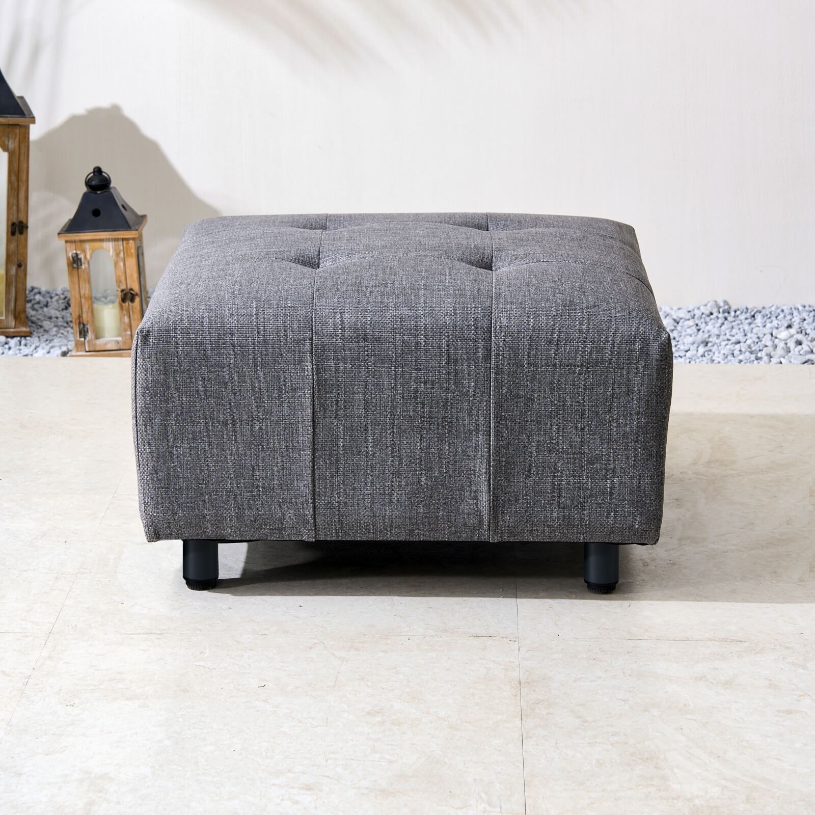 Numa - Style Tribeca Footstool (PJS - Tribeca - F1 - FS - GR3 - BM) - Direct Wicker