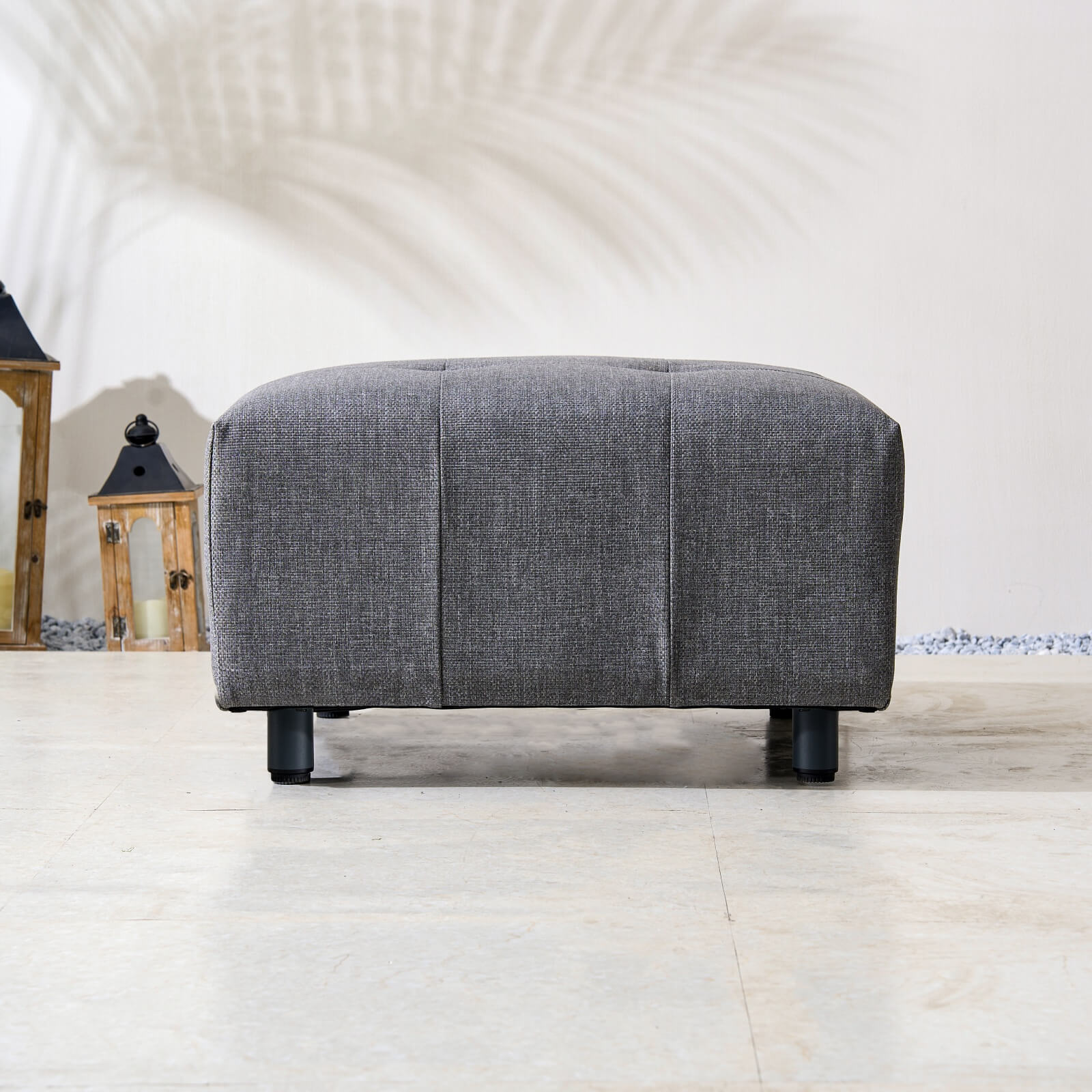 Numa - Style Tribeca Footstool (PJS - Tribeca - F1 - FS - GR3 - BM) - Direct Wicker