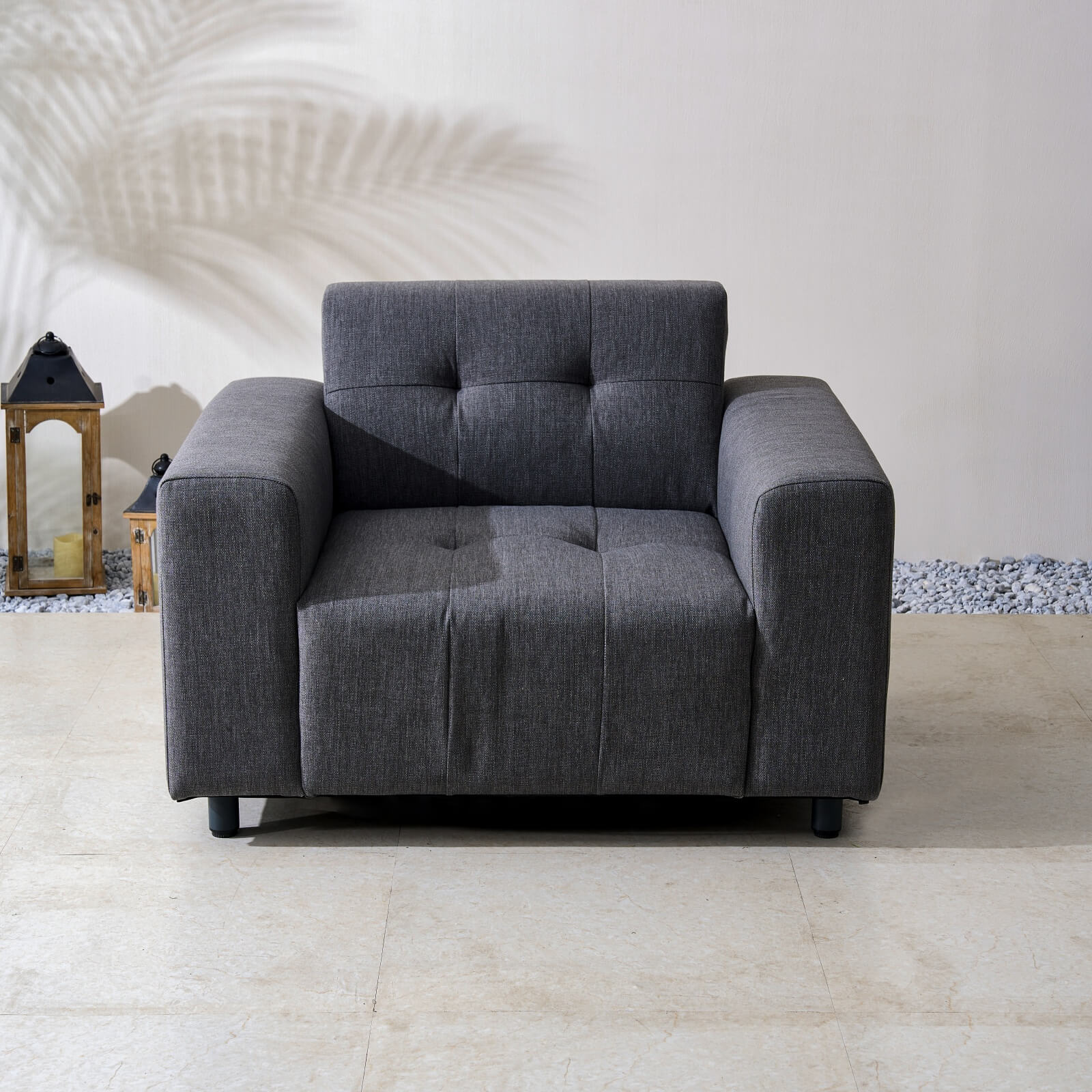 Numa - Style Tribeca Single Sofa (PJS - Tribeca - F1 - SS - GR3 - BM) - Direct Wicker